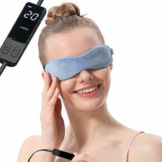 Picture of Aroma Season Heated Eye Mask, For Stye Blepharitis Moist Treatment with Flaxseed, Warm Therapy to Unclog glands, Relieve Dry Eye Syndrome, Chalazion, Stye, MGD and Blepharitis (Blue)