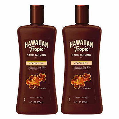Picture of Hawaiian Tropic Dark Tanning Sun Care Moisturizing Oil 8 Ounces Twin Pack