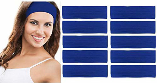 Cotton Headbands 6 Pack Stretch Elastic Yoga Soft and Stretchy