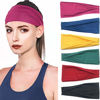 Picture of Headbands For Women, 6 PCS Cotton Headbands Yoga Sports Headbands Elastic Non Slip Sweat Bands Workout Headband