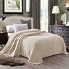Picture of Exclusivo Mezcla Queen Size Flannel Fleece Velvet Plush Bed Blanket as Bedspread/Coverlet/Bed Cover (90" x 90", Camel) - Soft, Lightweight, Warm and Cozy