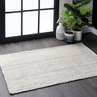 Picture of nuLOOM Rigo Hand Woven Jute Accent Rug, 2' 3" x 4', Off-white