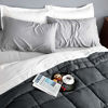 Picture of Bedsure Grey Comforter Full Size Duvet Insert - Quilted Bedding Comforters for Full Bed with Corner Tabs