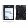 Picture of 100 Pieces Resealable Mylar Ziplock Food Storage Bags with Clear Window Coffee Beans Packaging Pouch for Food Self Sealing Storage Supplies (Black, 5.5 x 7.9 Inch)