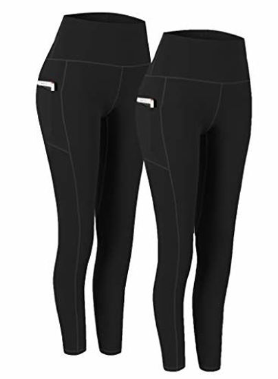 Picture of Fengbay 2 Pack High Waist Yoga Pants, Pocket Yoga Pants Tummy Control Workout Running 4 Way Stretch Yoga Leggings