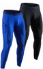 Picture of DEVOPS 2 Pack Men's Compression Pants Athletic Leggings with Pocket (Large, Black/Blue)