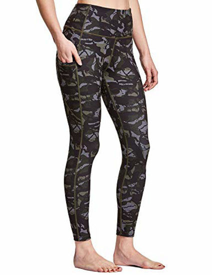 0517965 baleaf womens high waisted 78 length yoga leggings printed workout pattern ankle pants with pockets 550