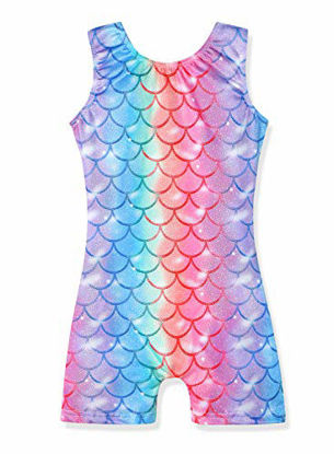 Picture of gymnastics leotards for girls size 9-10 bodysuit dance purple orange pink sparkly