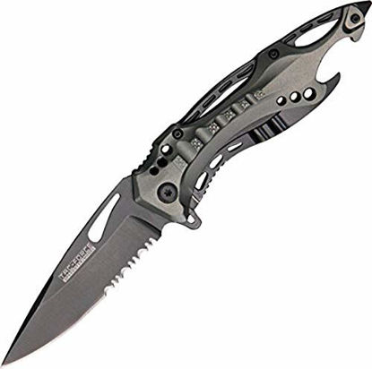 Picture of TAC Force TF-705GY Tactical Spring Assisted Knife 4.5"" Closed, Grey camo