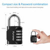 Picture of Puroma 2 Pack Combination Lock 4 Digit Outdoor Waterproof Padlock for School Gym Locker, Sports Locker, Fence, Toolbox, Gate, Case, Hasp Storage (Black)