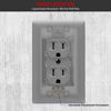 Picture of ENERLITES Duplex Receptacle Wall Plate, Electrical Outlet Covers, Mid-Size 1-Gang 4.88" x 3.11", Unbreakable Polycarbonate Thermoplastic, UL Listed, 8821M-GY-10PCS, Gray, 10 Pack, 10 Count