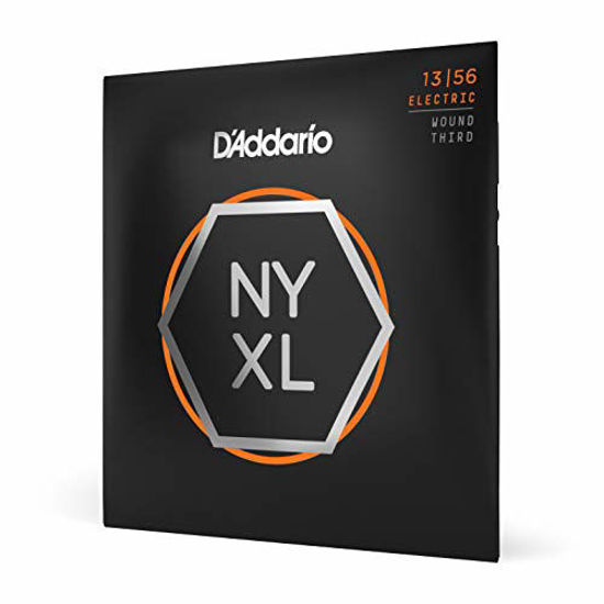 Picture of DAddario NYXL1356W Nickel Plated Electric Guitar Strings,Medium Wound 3rd,13-56 - High Carbon Steel Alloy for Unprecedented Strength - Ideal Combination of Playability and Electric Tone