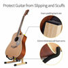 Picture of Guitar Stand, Wood Acoustic Guitar Stand, Mini Electric Guitar Stand Adjustable, Guitar Display Stand Guitar Floor Stand with Foam Padded, Folding Bass Guitar Stand for Cello Banjo Mandolin Ukulele