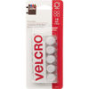 Picture of VELCRO Brand Sticky Back Hook and Loop Fasteners, Perfect for Home or Office, 5/8", Pack of 15, White, Coins