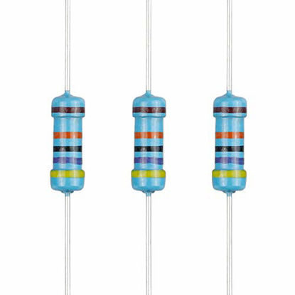 Picture of EDGELEC 100pcs 470K ohm Resistor 1/2w (0.5Watt) ±1% Tolerance Metal Film Fixed Resistor, Multiple Values of Resistance Optional