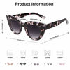 Picture of SOJOS Retro Vintage Cateye Sunglasses for Women Plastic Frame Mirrored Lens SJ2939 with Black Tortoise Frame/Gradient Grey Lens