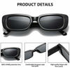 Picture of KUGUAOK Retro Rectangle Sunglasses Women and Men Vintage Small Square Sun Glasses UV Protection Glasse