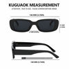 Picture of KUGUAOK Retro Rectangle Sunglasses Women and Men Vintage Small Square Sun Glasses UV Protection Glasse