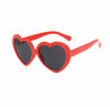 Picture of FOURCHEN Childrens Heart Shaped Sunglasses Classic Girls UV400 Retro Love Kids Glasses(Heart-Red)