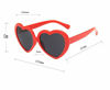 Picture of FOURCHEN Childrens Heart Shaped Sunglasses Classic Girls UV400 Retro Love Kids Glasses(Heart-Red)