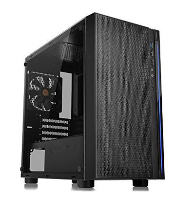 Picture of Thermaltake Versa H18 Tempered Glass Black Spcc Micro ATX Gaming Computer Case CA-1J4-00S1WN-01