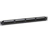 Picture of Intellinet 24-Port Cat6 Wall-Mount Patch Panel - Connects RJ45 Ports to a Network - Black, 520959