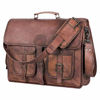 Picture of KPL 18 INCH Leather Briefcase Laptop Messenger bag best computer satchel Handmade Bags for men