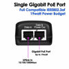 Picture of iCreatin Wall Plug Gigabit Power Over Ethernet POE Injector Max 24W Adapter,1000Mbps 802.3af Compliant, Up to 100 Meters (328 Feet)