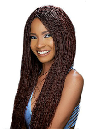 Picture of WOW BRAIDS Twisted Wigs, Micro Million Twist Wig- Color 1/35 Mix - 22 Inches. Synthetic Hand Braided Wigs for Black Women.