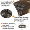 Picture of GOO GOO Remy Hair Extensions Clip in Human Hair Ombre Chocolate Brown to Honey Blonde 22 Inch 120g 7pcs Real Hair Extensions Clip in Straight Thick Natural Hair Extensions