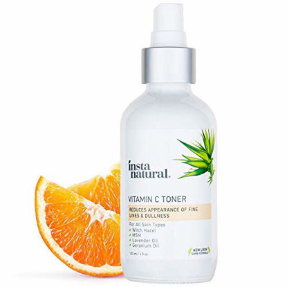 Picture of InstaNatural Vitamin C Facial Toner - Anti Aging Face Spray with Witch Hazel - Pore Minimizer & Calming Skin Treatment for Sensitive, Dry & Combination Types - Prep for Serums & Moisturizers - 4 oz