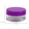 Picture of 40 New empty 10 Gram (0.35 oz) Plastic Pot Jars with Lids for Lip Balms, Salves, Creams, Cosmetics, Nail Accessories, Rhinestones, Herbs, Spices - BPA Free (Purple Screw Lid)