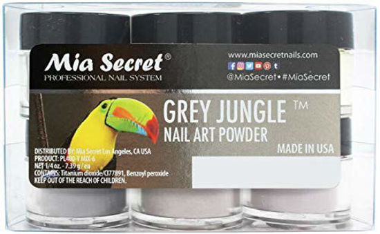 Picture of Mia Secret Acrylic Powder - Grey Jungle 6pcs OR Single JAR - 2018 Collection! (Grey Jungle 6 Piece)