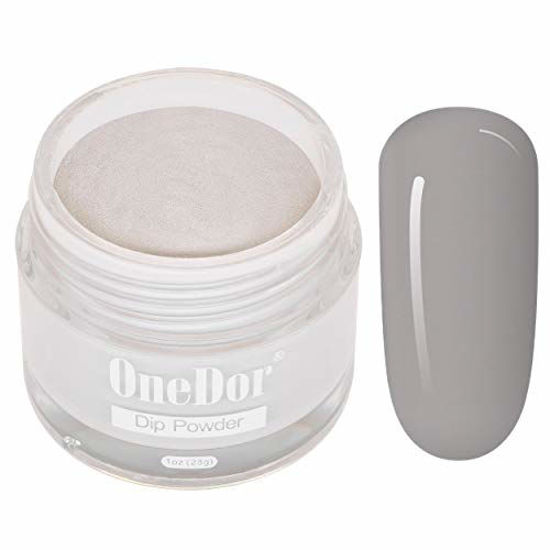 Picture of OneDor Nail Dip Dipping Powder - Acrylic Color Pigment Powders Pro Collection System, 1 Oz. (20 - Gray)