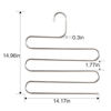 Picture of DOIOWN S-Type Stainless Steel Clothes Pants Hangers Closet Storage Organizer for Pants Jeans Scarf Hanging (14.17 x 14.96ins) (1-Piece)