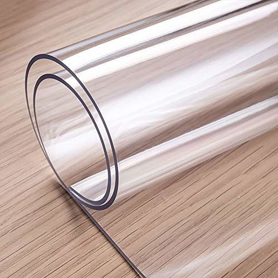Picture of OstepDecor Custom 2mm Thick Clear Table Cover, 54 x 54 Inch, Table Protector for Dining Room Table, Clear Table Cover Protector, Tablecloth Protector, Clear Table Cloth, Square