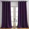 Picture of NICETOWN Thick Blackout Curtain and Drapes - (52 x 120, Royal Purple, Pack of 2) Thermal Insulated Grommet Top Window Draperies for Bedroom, Block Out Light Curtain Panel