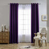 Picture of NICETOWN Thick Blackout Curtain and Drapes - (52 x 120, Royal Purple, Pack of 2) Thermal Insulated Grommet Top Window Draperies for Bedroom, Block Out Light Curtain Panel