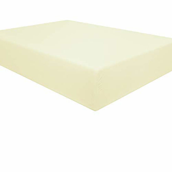 Picture of NTBAY Microfiber Full Fitted Sheet, Wrinkle, Fade, Stain Resistant Deep Pocket Bed Sheet, Ivory