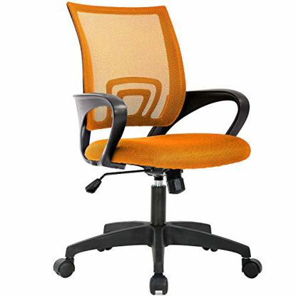 Picture of Home Office Chair Ergonomic Desk Chair Mesh Computer Chair with Lumbar Support Armrest Executive Rolling Swivel Adjustable Mid Back Task Chair for Women Adults (Orange)
