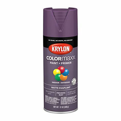 Picture of Krylon K05594007 Colormaxx Spray-Paints, Aerosol, Eggplant