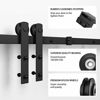 Picture of SMARTSTANDARD 6ft Heavy Duty Sturdy Sliding Barn Door Hardware Kit -Smoothly and Quietly -Easy to Install -Includes Step-by-Step Installation Instruction Fit 36" Wide Door Panel (I Shape Hanger)