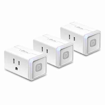 Picture of Kasa Smart Plug HS103P3, Smart Home Wi-Fi Outlet Works with Alexa, Echo, Google Home & IFTTT, No Hub Required, Remote Control,15 Amp,UL Certified, 3-Pack