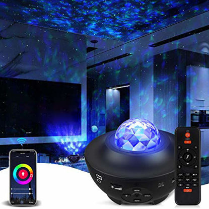 Picture of Galaxy Projector Star Projector Work with Alexa Google Home Galaxy Cove Projector with Bluetooth Music Speaker, Night Light Projector Remote Control Galaxy 360 Pro Galaxy Light Projector for Bedroom