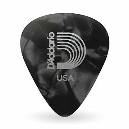 Picture of D'Addario Black Pearl Celluloid Guitar Picks, 10 pack, Light