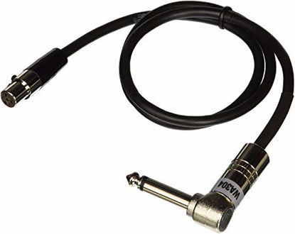 Picture of Shure WA304 2' Instrument Cable, 4-Pin Mini Connector (TA4F) with Right-Angle 1/4" Connector