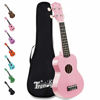 Picture of Trendy Soprano Ukulele Beginner Kit 21 Inch Hawaiian Ukulele for Kid Adult Student with Gig Bag (Pink)