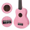 Picture of Trendy Soprano Ukulele Beginner Kit 21 Inch Hawaiian Ukulele for Kid Adult Student with Gig Bag (Pink)