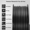 Picture of TECBEARS PLA 3D Printer Filament 1.75mm Black+ Gray, Dimensional Accuracy +/- 0.02 mm, 1 Kg Per Spool, Pack of 2