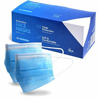 Picture of Disposable Face Mask, Breathable Masks 3 X 50 Boxes (150 count)